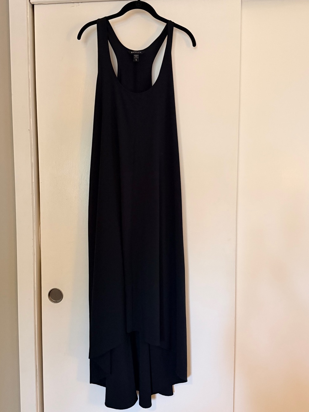 Athleta Black Racerback High-Low Maxi Dress
